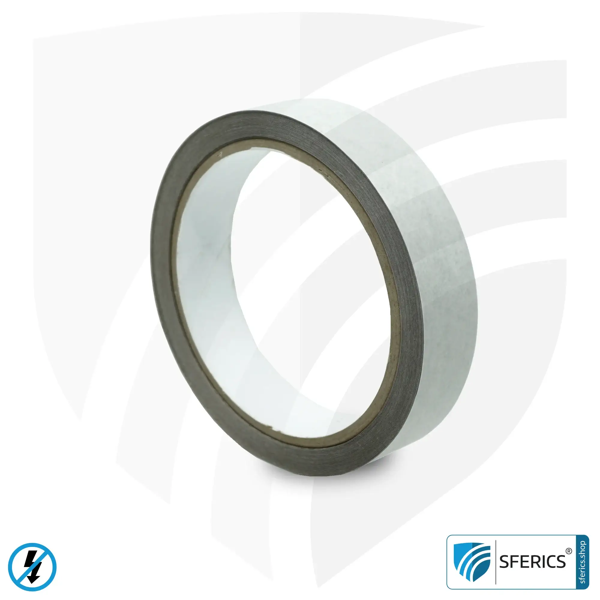 Grounding strap EB1, self-adhesive | grounding of shielding paint, shielding netting oder shielding fleece | 10 meters in length 3 Grounding strap EB1, self-adhesive | grounding of shielding paint, shielding netting, shielding fleece, etc.