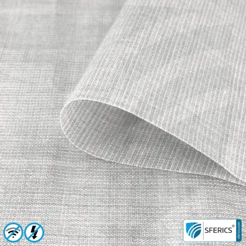 STEEL LIGHT shielding fabric | for curtains, bedding and blankets | RF screening attenuation against electrosmog up to 42 dB | Effective against 5G! 1 STEEL LIGHT shielding fabric | for curtains, bedding and blankets | RF screening attenuation against electrosmog up to 42 dB | Effective against 5G!